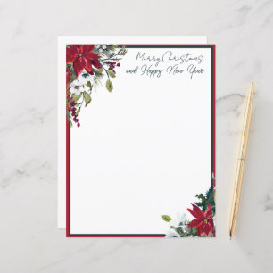 Beautiful poinsettia frame Christmas