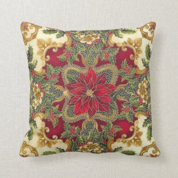 Beautiful Poinsettia Pillow! Throw Pillow