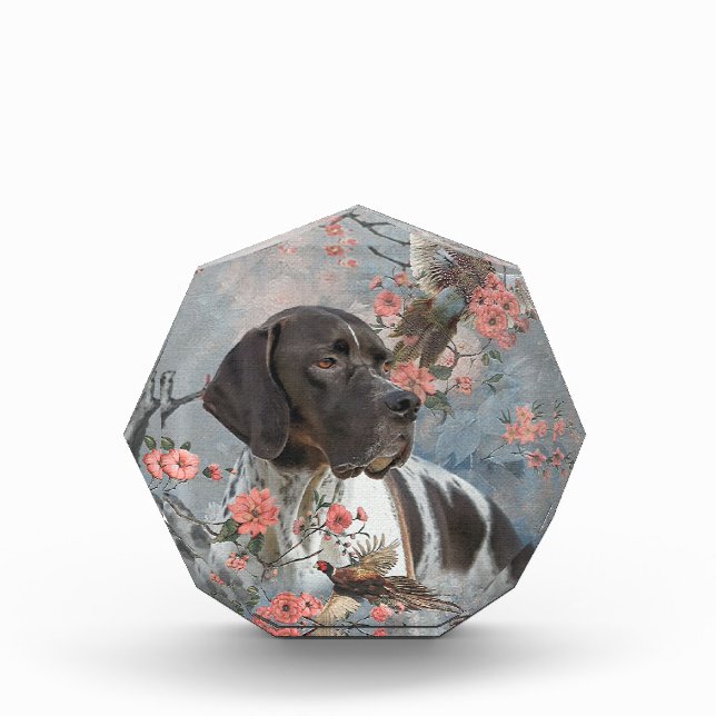 Beautiful pointer with pheasants  photo block (Front)