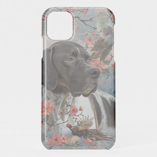Beautiful pointer with pheasants  uncommon iPhone case (Back)