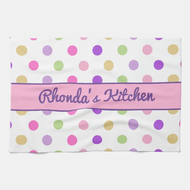 Beautiful Polka Dots Kitchen Towel (Horizontal)