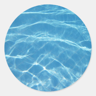 Beautiful Pool Water Classic Round Sticker