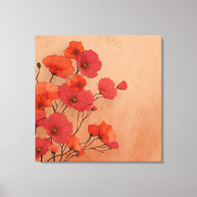 Beautiful poppies  canvas print (Front)