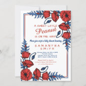 Beautiful Poppy Floral Personalized Baby Shower In Invitation (Front)