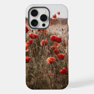 beautiful poppy flowers iPhone 15 pro max case