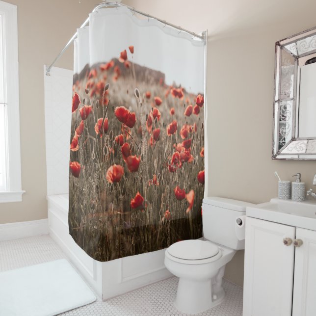 beautiful poppy flowers shower curtain (In Situ)