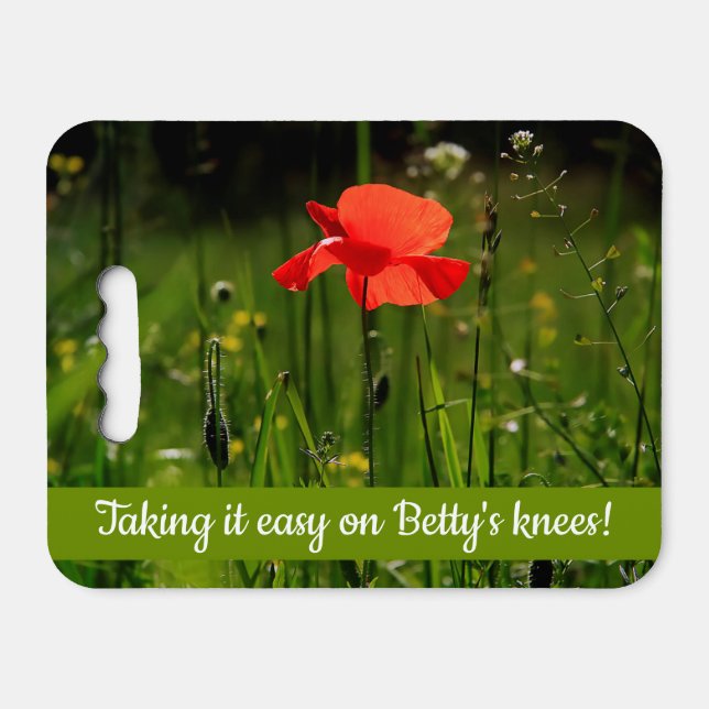Beautiful Poppy Kneeling Pad (Front Horizontal)