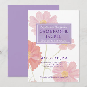 Beautiful Poppy Wildflower Wedding Invitation