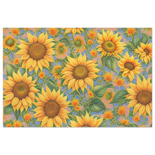 Beautiful Popular Sunflower Collection Tissue Paper