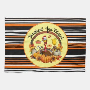 Beautiful Popular Thanksgiving Autumn Collection Kitchen Towel
