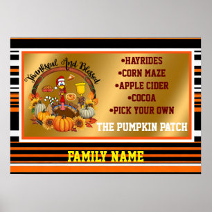 Beautiful Popular Thanksgiving Autumn Collection Poster