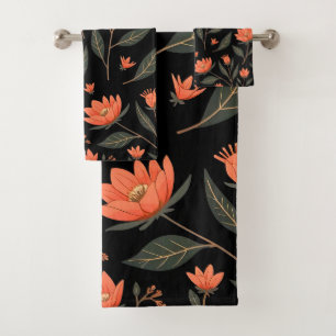 Beautiful Popular Vintage Floral Collection Bath Towel Set