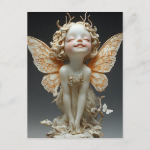 Beautiful Porcelain Fairy Figurine   Postcard