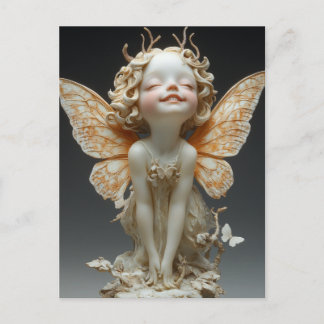 Beautiful Porcelain Fairy Figurine Postcard