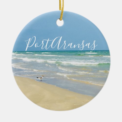 Beautiful Port Aransas Beach Ceramic Ornament