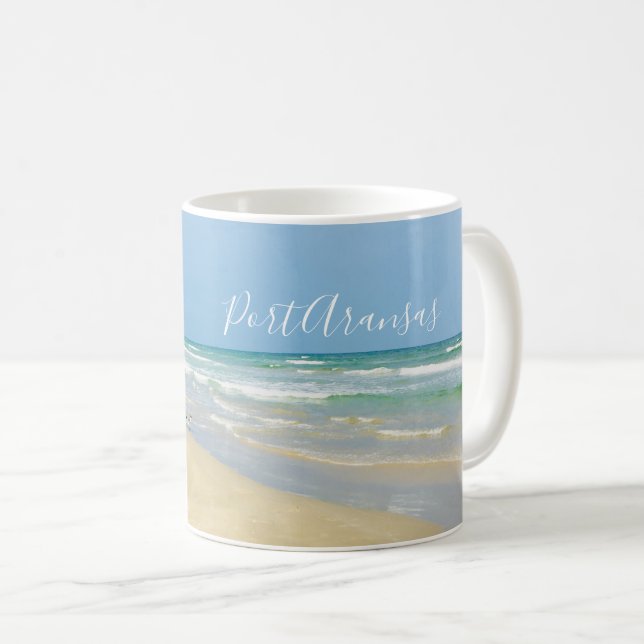 Beautiful Port Aransas Beach Coffee Mug (Front Right)