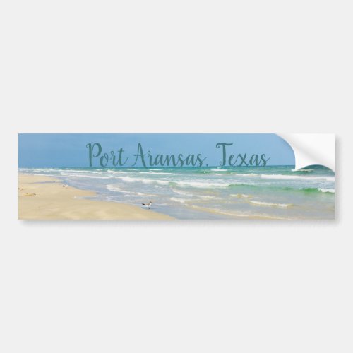 Beautiful Port Aransas Texas Beach Bumper Sticker