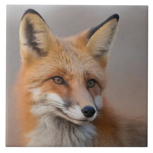 Beautiful Portrait of Red Fox in Wilderness 3a  Ceramic Tile