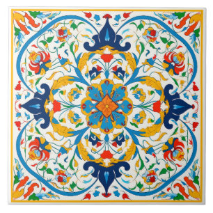 Beautiful Portuguese Azulejo Style Ceramic Tile. Ceramic Tile