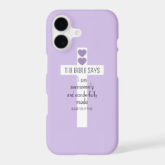 Beautiful Positive Affirmation Bible Verse Purple iPhone 17 Case