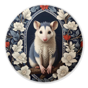 Beautiful Possum William Morris Inspired Floral Ceramic Knob