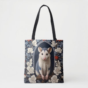 Beautiful Possum William Morris Inspired Floral Tote Bag