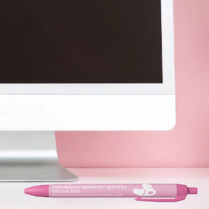 Beautiful Pregnancy Midwife Business Pink Pen