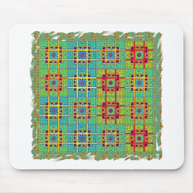 Beautiful Pretty Uniquely Ethnic tribal pattern. Mouse Pad (Front)