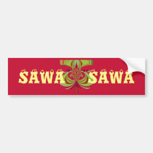 Beautiful Pretty Uniquely Exceptional Sawa Sawa Bumper Sticker