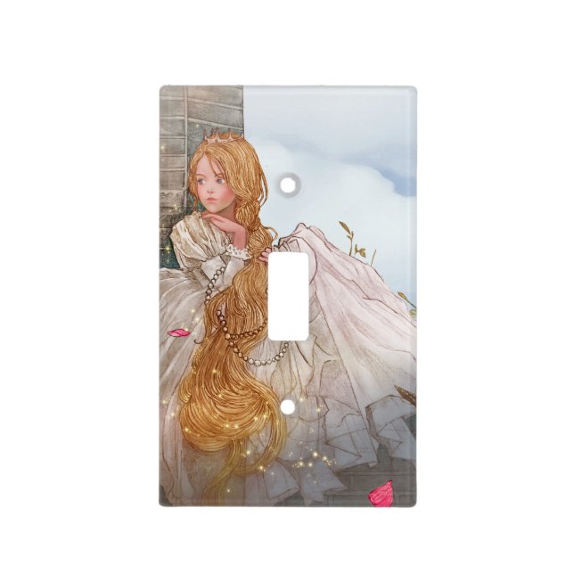 Beautiful Princess at Castle Window Light Switch Cover (Front)