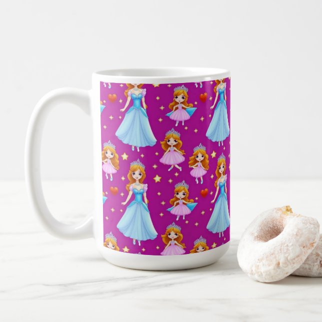 Beautiful Princess Ceramic Coffee Mug (With Donut)