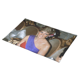Beautiful! Princess Diana Thailand 1988 Cloth Placemat