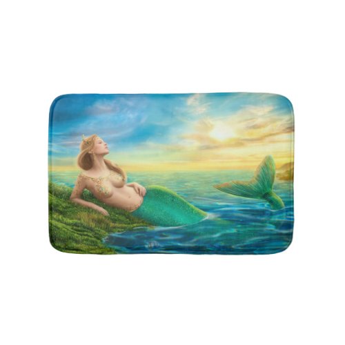 Beautiful princess_ fantasy mermaid  Bath Mat