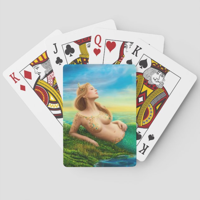 Beautiful princess- fantasy mermaid poker cards (Back)