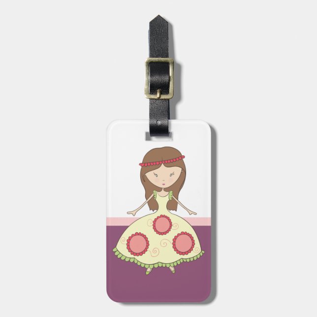 Beautiful Princess Girl Luggage Tag (Front Vertical)