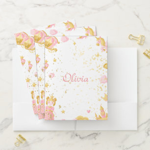 beautiful princess theme back to school pocket folder