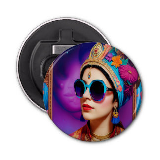 Beautiful princess with sunglasses bottle opener