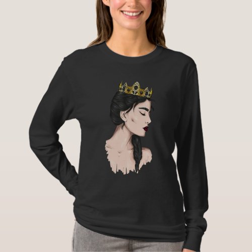 Beautiful Princesscore Queen Wearing A Crown A Roy T_Shirt