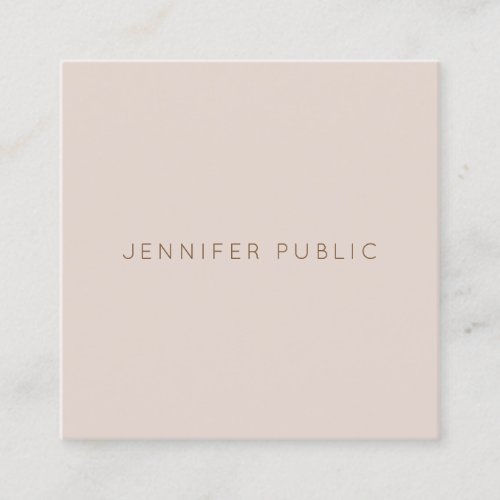 Beautiful Professional Modern Design Plain Luxury Square Business Card