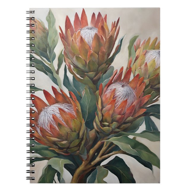 Beautiful Protea Flowers from South Africa Notebook (Front)