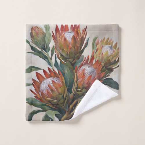 Beautiful Protea Flowers from South Africa Wash Cloth