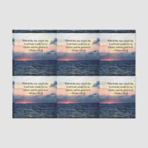 BEAUTIFUL PSALM 118:24 SUNRISE OVER THE OCEAN TISSUE PAPER