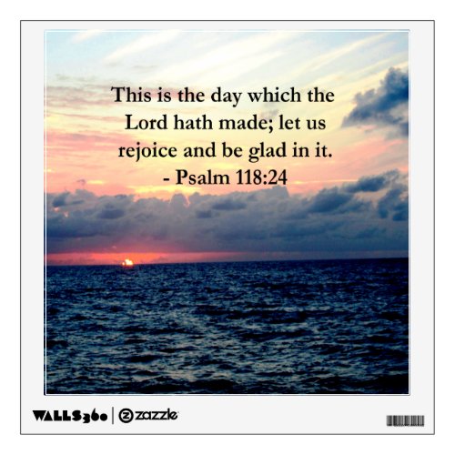 BEAUTIFUL PSALM 11824 SUNRISE OVER THE OCEAN WALL STICKER