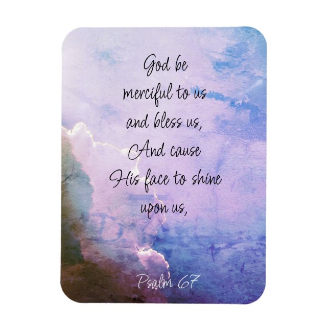  Beautiful Psalm 67 Blessing Upon Us Magnet (Vertical)