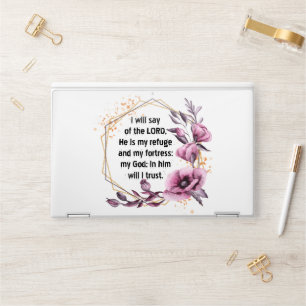 Beautiful Psalm 91 Floral HP Laptop Skin