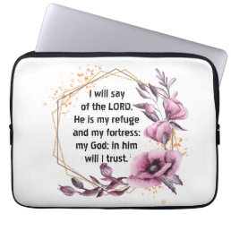 Beautiful Psalm 91 laptop sleeve