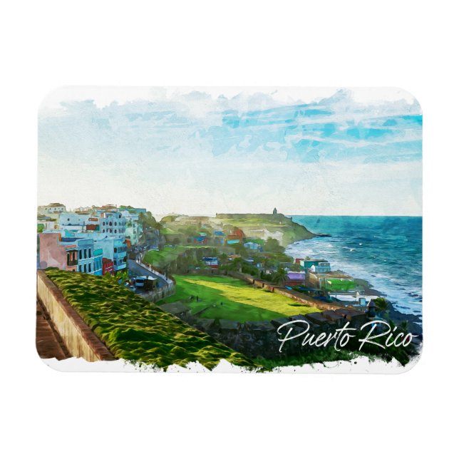 Beautiful Puerto Rico Scenery Travel Magnet (Horizontal)