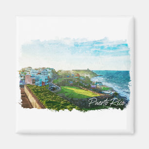 Beautiful Puerto Rico Scenery Travel Magnet
