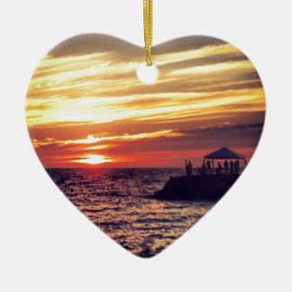 Beautiful Puerto Vallarta Sunset Ceramic Ornament