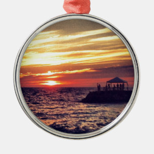 Beautiful Puerto Vallarta Sunset Metal Ornament